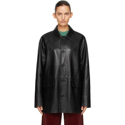 Dunst Black Lily Alter-leather Half Jacket