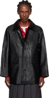 Dunst Button-down Long-sleeved Casual Jacket In Black