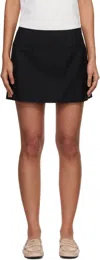 Dunst Black Micro Mini Skort In Black