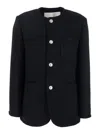 Dunst Black Oversize Collarless Jacket