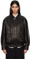 Dunst Brown Oversized Jacket With Dropped Shoulders And Flap Pockets On The Front In Black