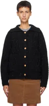 Dunst Black Raglan Cardigan In Black