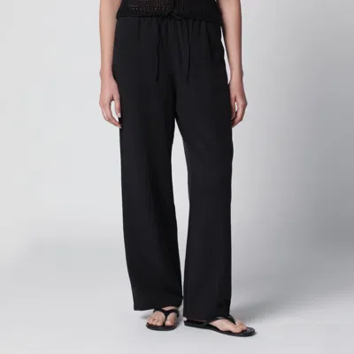 Dunst Black Rayon Trousers