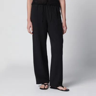 Dunst Black Rayon Trousers