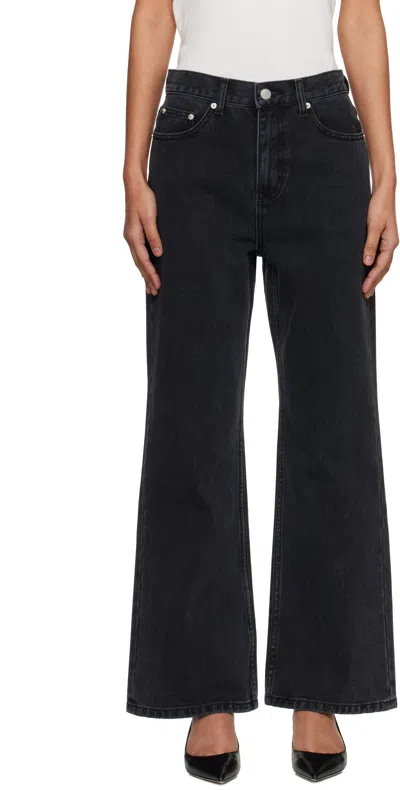 Dunst Black Relaxed Flared Jeans