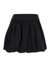 Dunst Black Skirt With Balloon Design And Pleated Details