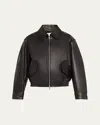 Dunst Blouson Leather Jacket In Black