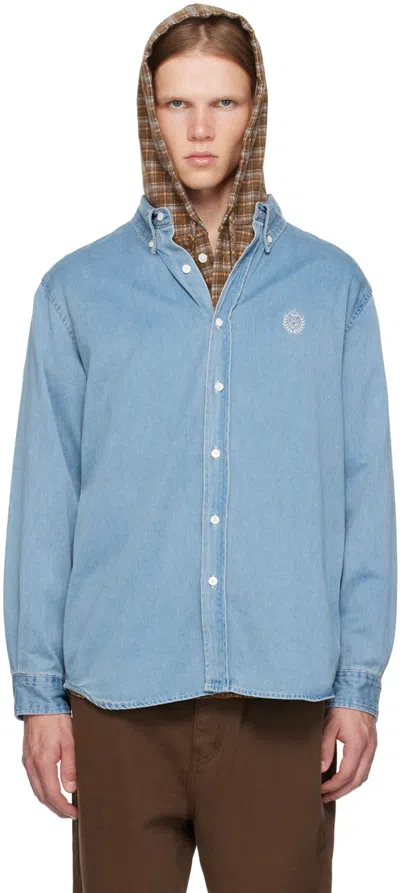 Dunst Blue Classic Boyfriend Denim Shirt In Light Blue