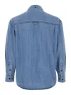 Dunst Blue Jacket With Patch Pockets On The Chest In Denim Man In Blu