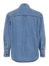 Dunst Blue Jacket With Patch Pockets On The Chest In Denim Man In Blue