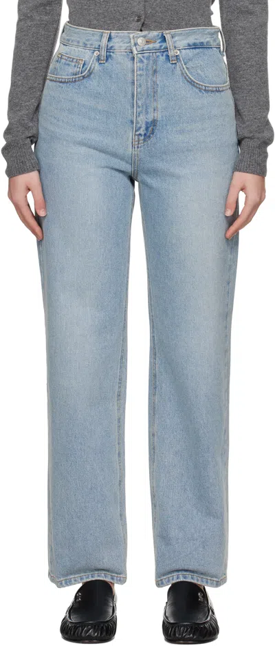 Dunst Blue Loose Fit Jeans In Light Blue