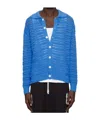 Dunst Blue Open Collared Cardigan In Blue