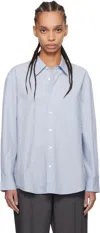 Dunst Blue Paperly Oversized Shirt In Soft Blue