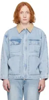 Dunst Blue Vintage Work Denim Jacket In Light Blue