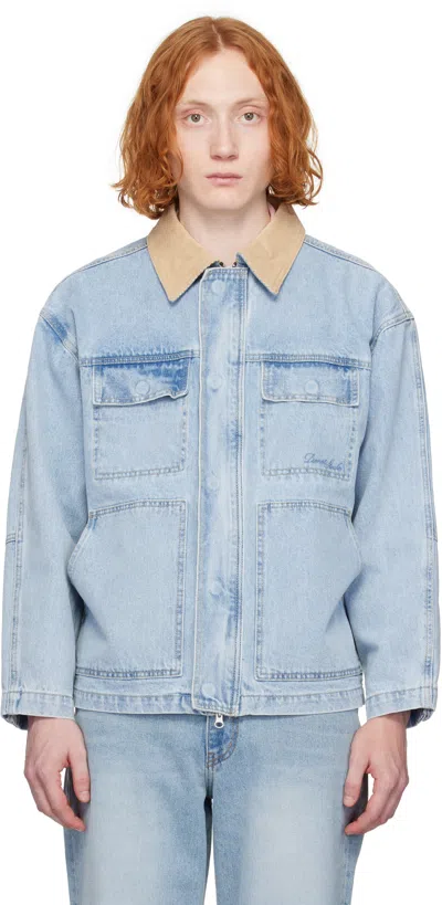 Dunst Blue Vintage Work Denim Jacket In Light Blue