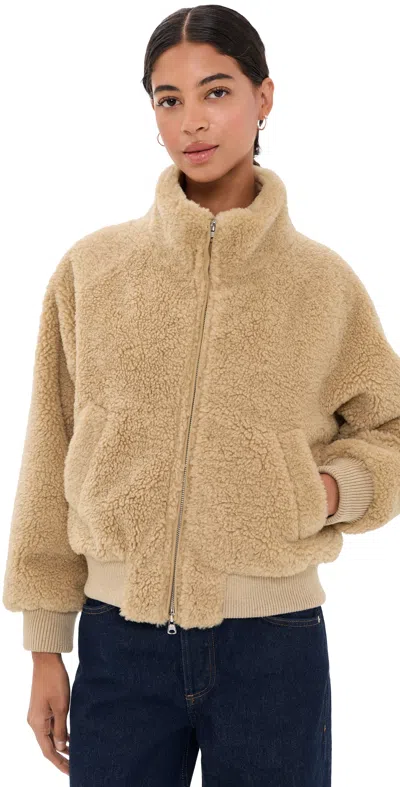 Dunst Boa Fleece Jacket Camel Beige