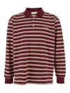 Dunst Bordeaux Sweater With All-over Striped Motif And Front Logo In Cotton Woman In Red