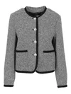 Dunst Boucle Tweed Jacket Jackets Grey In Gray