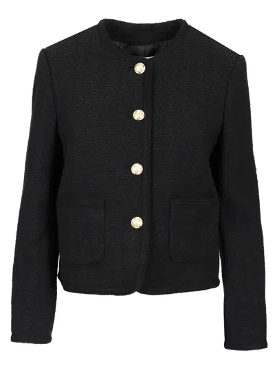 DUNST BOUCLÉ TWEED JACKET JACKETS BLACK
