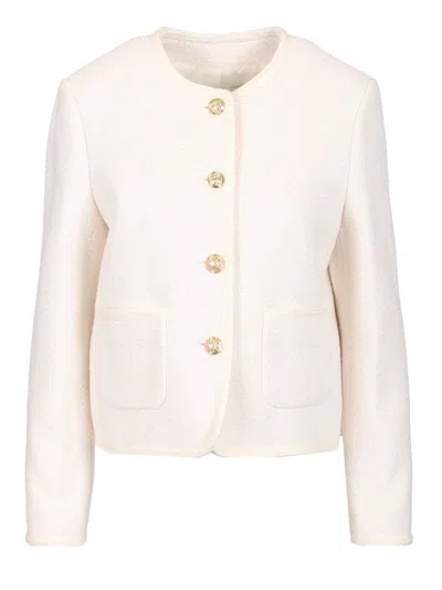 Dunst Boucle Tweed Jacket Jackets White