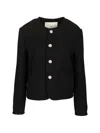 Dunst Boucllé Patch-pocket Jacket In Black
