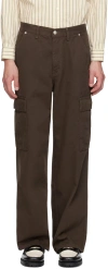 Dunst Brown Carpenter Denim Cargo Pants In Brown