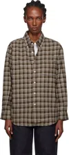 Dunst Brown Check Flannel Shirt In Brown