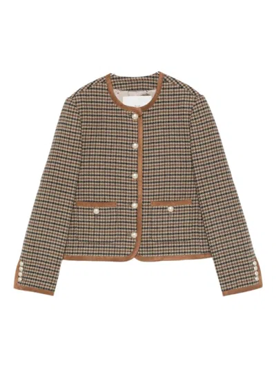 DUNST BROWN CHECK JACKET