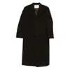 Dunst Brown Single-breasted Wool-blend Coat In Black