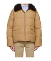 Dunst Brown Faux-shearling Collar Down Jacket
