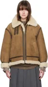 Dunst Brown Genuine Shearling Jacket In Brown
