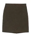 Dunst Brown H-line Midi Skirt