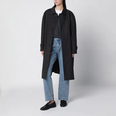 Dunst Brown H-line Coat In Wool Blend