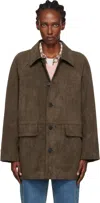Dunst Button-down Long-sleeved Casual Jacket In Brown