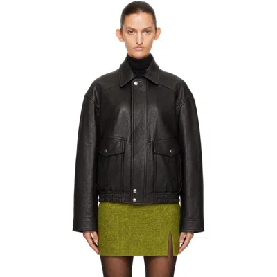 Dunst Brown Oversized Vintage Leather Blouson Jacket