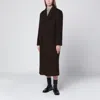 Dunst Brown Single-breasted Wool-blend Coat In Brown