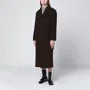 Dunst Brown Single-breasted Wool-blend Coat In Brown