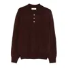 Dunst Polo Collar Cashmere Knitwear In Brown