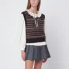 Dunst Brown Wool Blend Waistcoat