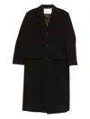 Dunst Wool Single-breasted Coat In Brown