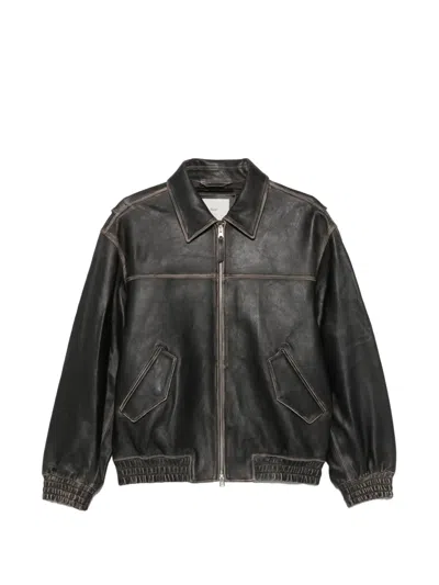 Dunst Brushed-finish Zip-up Jacket In Black