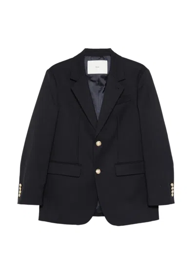 Dunst Button Blazer In Blue