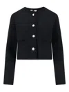 Dunst Button Cardigan In Black