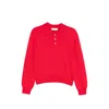 Dunst Button Collared Polo Shirt In Red