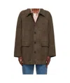 Dunst Button-down Long-sleeved Casual Jacket In Brown