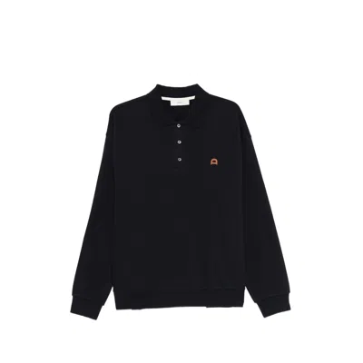 Dunst Button Logo Polo Shirt In Purple