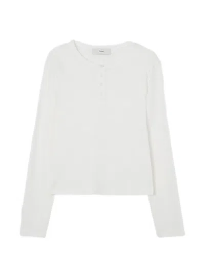 Dunst Buttoned Long-sleeve T-shirt In White