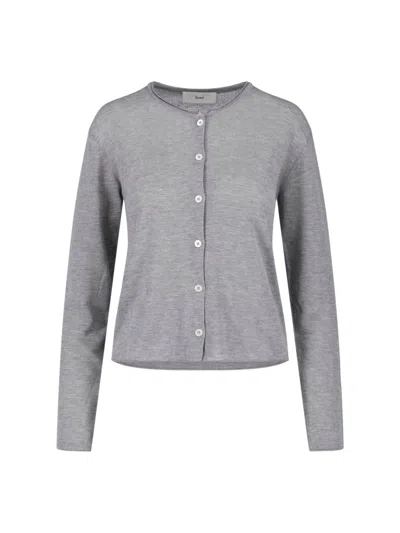 Dunst Button-front Knit Cardigan In Grey