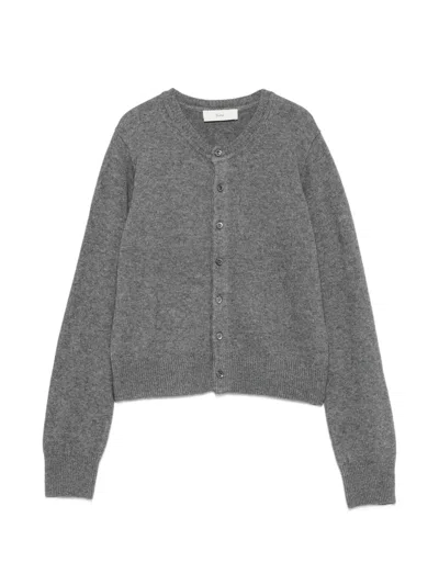 Dunst Button-up Knitted Cardigan In Gray