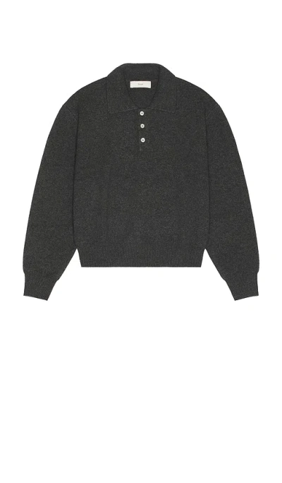 Dunst Cashmere Collared Sweater In Gray